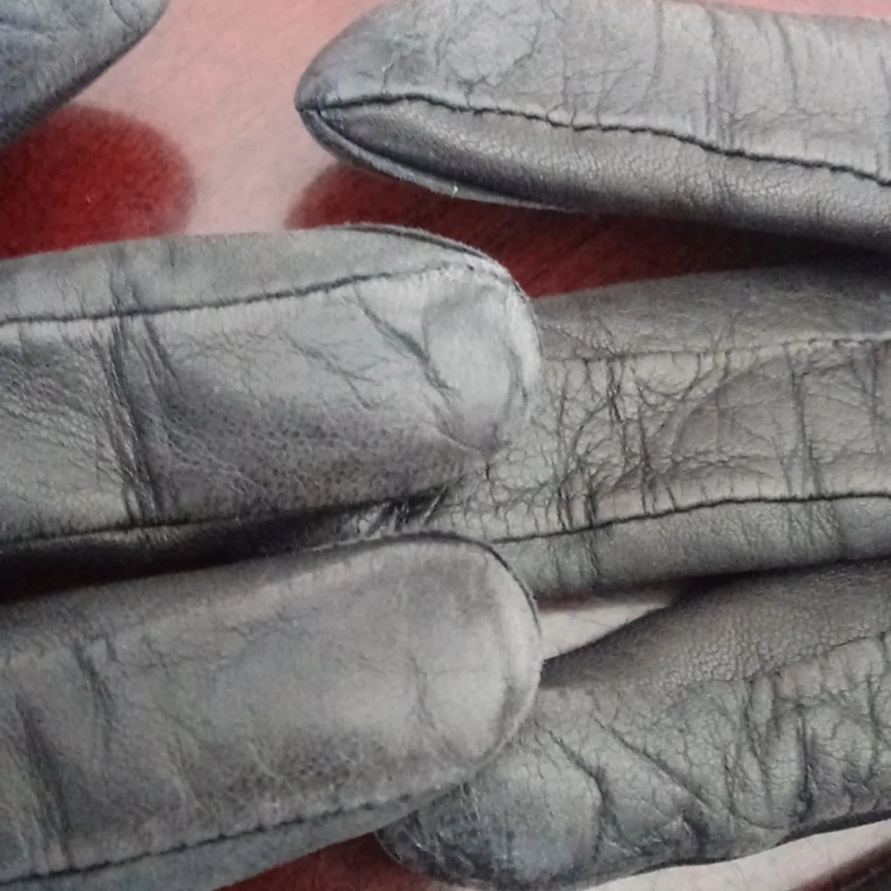 Vintage Fur Trim Leather Gloves